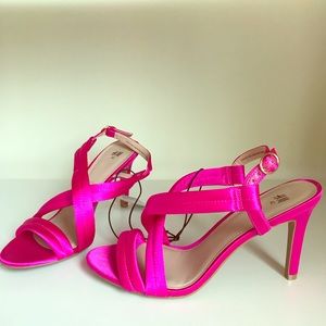 H&M Hot Pink Satin Sandals